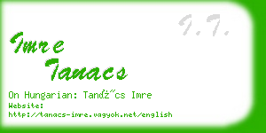 imre tanacs business card